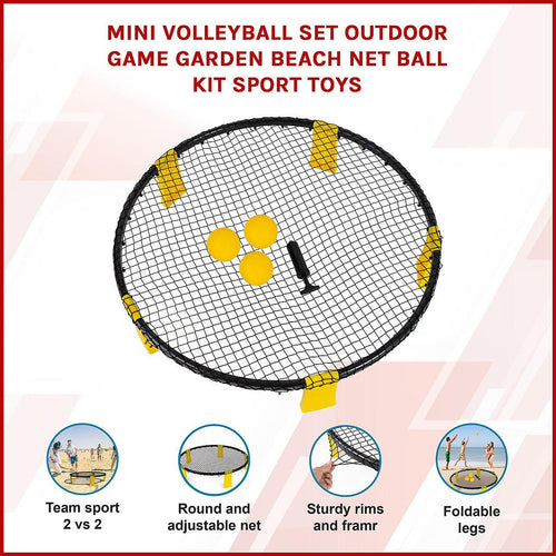 Mini Volleyball Set Outdoor Game Garden Beach Net Ball Kit Sport Toys