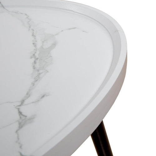 Oval Coffee Table Mid Century Modern Minimalist Display 