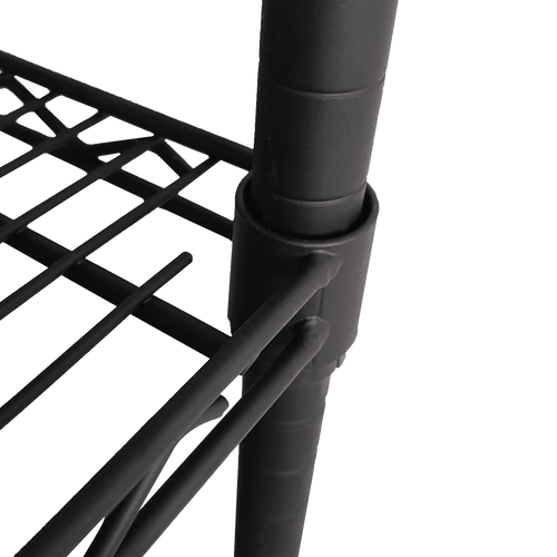 Modular Wire Storage Shelf 450 x 450 x 1800mm Steel Shelving - Baking Black Technology