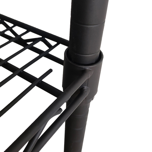 Modular Wire Storage Shelf 1500 x 600 x 1800mm Steel Shelving - Baking Black Technology