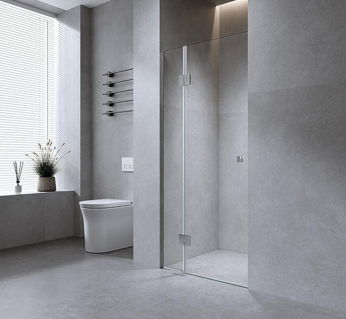 Glass Shower Screen 210cm Wall Channel in Gunmetal