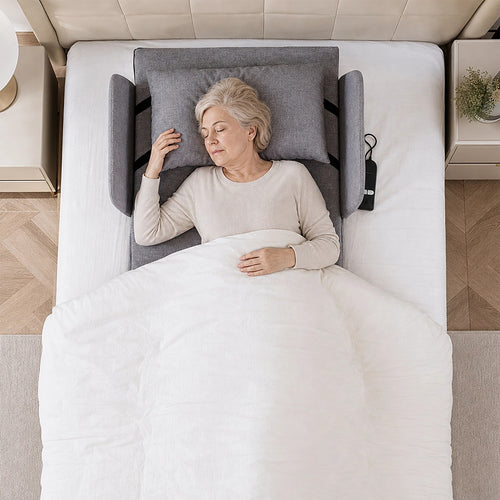 Electric Adjustable Bed Backrest – Power-Lift Support with Remote for Relaxed Sitting & Comfort