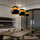 35cm Modern Home Office Restaurant Pendant Lamp LED Chandelier Ceiling Hanging Light in Black