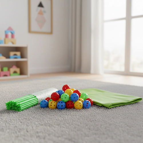 217pcs Kids Construction Fort Building Kit Castles 3D Play House Tent Toys