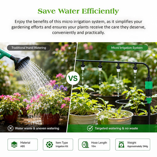 10m Irrigation Hose Garden Kit