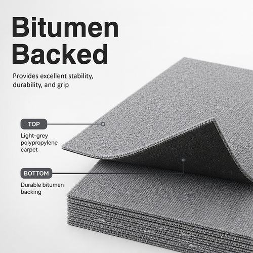 5m² Light Grey Carpet Tiles Set – Commercial & Home Flooring for Office, Retail & Living Areas