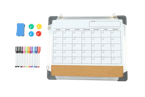 Magnetic Whiteboard Calendar 40x30cm Double Sided Planner