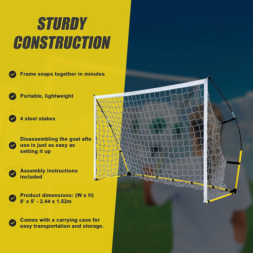 8' x 5' Soccer Football Goal Foot Portable Net Quick Set Up