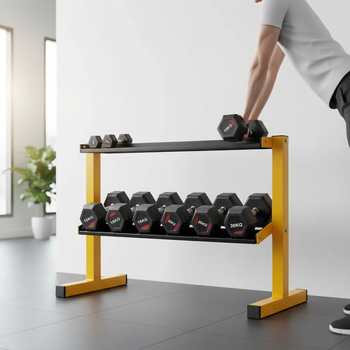 2 Tier Dumbbell Rack for Dumbbell Weights Storage
