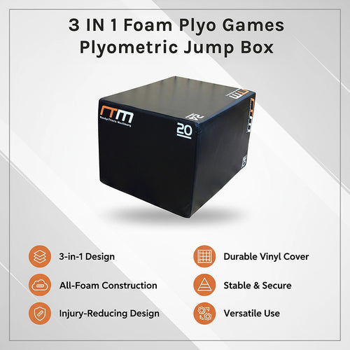 30KG 3-in-1 Foam Plyometric Jump Box – Plyo Games Training Equipment