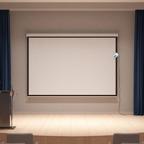 150" Electric Motorised Projector Screen – Wall/Ceiling Mount, Remote Control