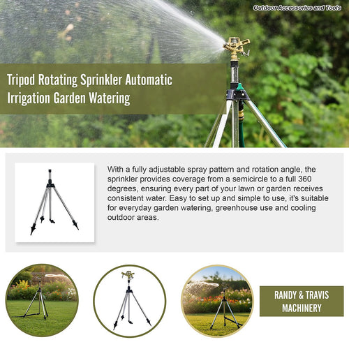 Tripod Rotating Sprinkler Automatic Irrigation for Garden Watering