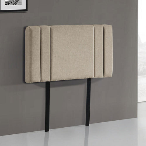 Beige Linen Fabric Single Deluxe Headboard Bedhead