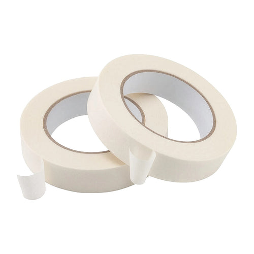 72 x White Masking Tape Rolls – 24mm x 50m Painters Adhesive Tape for Clean Paint Lines