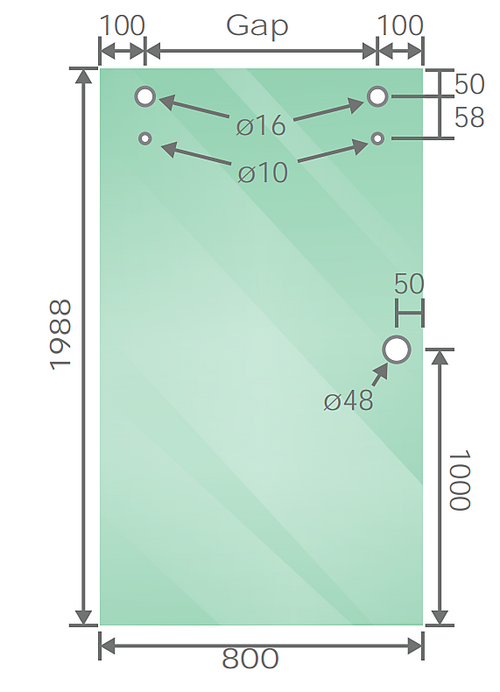 160cm Frameless Glass Sliding Shower Door – With Nickel Rail and Wall channel for Modern Bathrooms