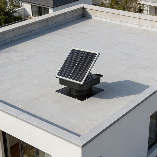 25-30W Solar Roof Vent Fan Exhaust for Home Garage & Van Ventilation