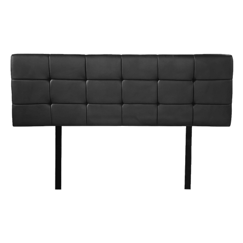 Double PU Leather Bed Deluxe Headboard Bedhead - Black