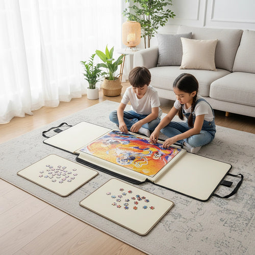 Portable Jigsaw 1000 Pieces Board Puzzle Storage Carry Safe Case Carrier
