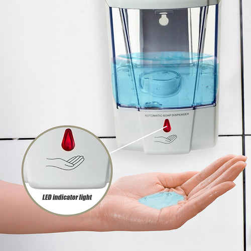 Automatic Liquid Soap/Alcohol Sanitizer Dispenser 700ML Hands-Free Sensor Wall