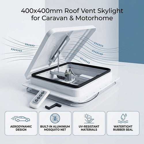 400x400mm Roof Vent Skylight for Caravan & Motorhome
