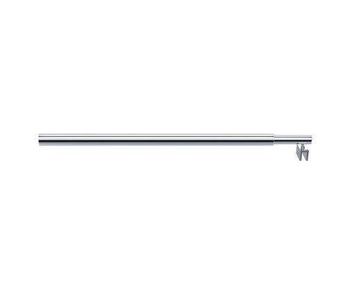 Frameless Shower Screen 90 x 210cm | Curved Glass, Chrome Round Stabilising Bar + Wall F-Bracket