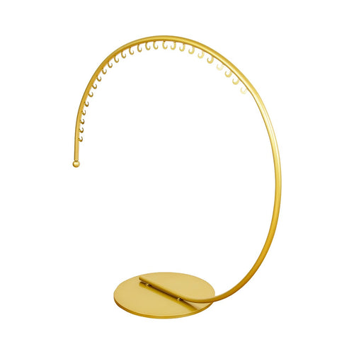 Commercial Clothes Rail – 160cm Curved Gold Metal Rack