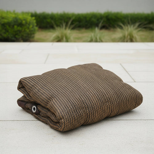 20m x 2m Fence Windscreen Privacy Shade Cover – Coffee Fabric Mesh for Garden, Patio & Outdoor Areas