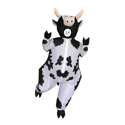 Adult Inflatable Cow Costume Blow Up Fancy Dress Halloween Party Suit