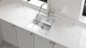 510x450mm Stainless Steel Handmade 1.5mm Sink with Waste in Stainless Steel with brushed finish Finish