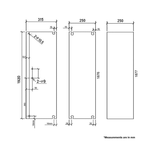 Adjustable Contemporary Black Wall to Wall Sliding Shower Screen - 86-90cm