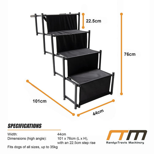 Folding Dog Car Boot Steps Ladder – Lightweight, Strong Pet Stairs for Easy Vehicle Access