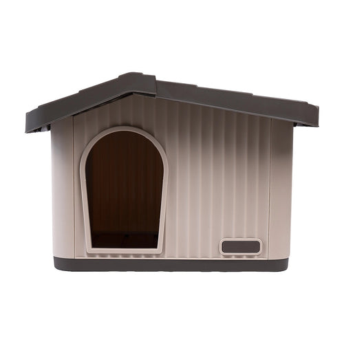 Plastic Dog House Kennel Shelter for Indoor & Outdoor Pets, Weatherproof