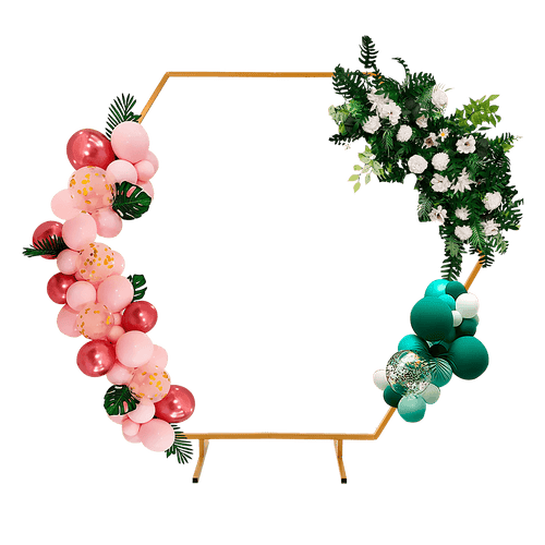 2M Wedding Hex Arch Backdrop Flower Display Stand Frame Background