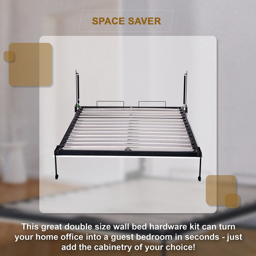 Wall Bed Hardware Kit – Double Size Mechanism for Custom Cabinet & Space-Saving Bed Builds