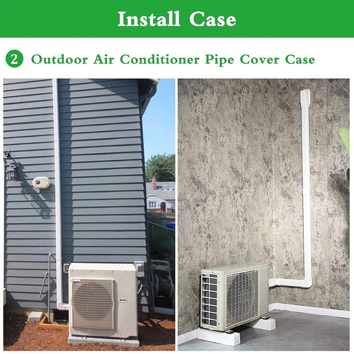 4.8m Mini Split AC Line Set Cover Kit – PVC Duct for Central Air Conditioner
