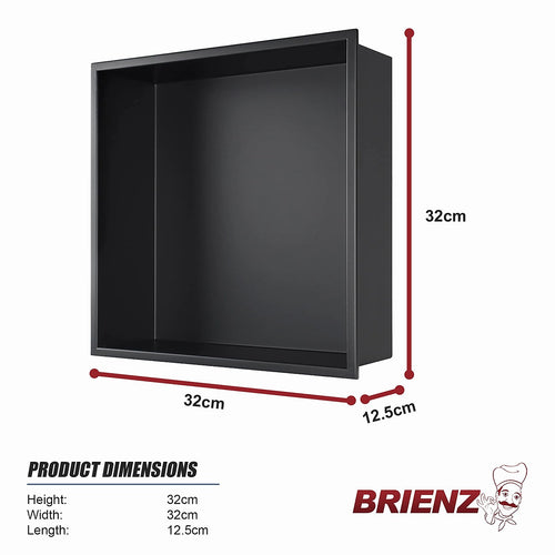 Stainless Steel Shower Niche 32x32cm Shelf Recessed Wall Insert