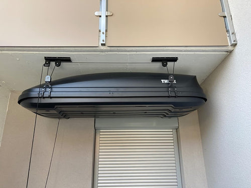 Heavy Duty Bike Hoist Pulley Lift – Secure Garage Ceiling Storage Rack with Safety Lock