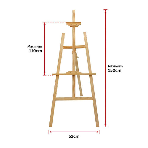 Pine Wood Easel Artist Art Display Painting Shop Tripod Stand Wedding