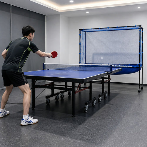 Table Tennis Catch Net with Wheels for Ping Pong Training
