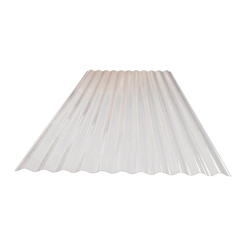8mm PVC Corrugated Roofing Sheets Clear UV Roof 836x2000mm Bulk 10 Pack