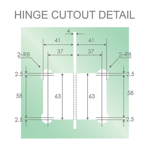 90x90cm Corner Frameless Shower Screen with White Wall U-Brackets and Brass Hinges, Square Double Pull Handle
