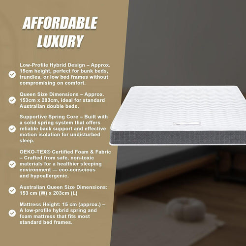 Queen Memory Foam Mattress - OEKO-TEX® & CertiPUR-US® Certified