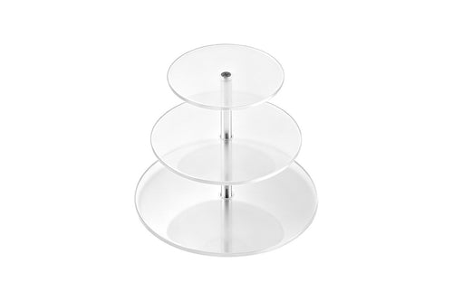 3 Tier Acrylic Cake Stand Set Round Dessert Display Stand