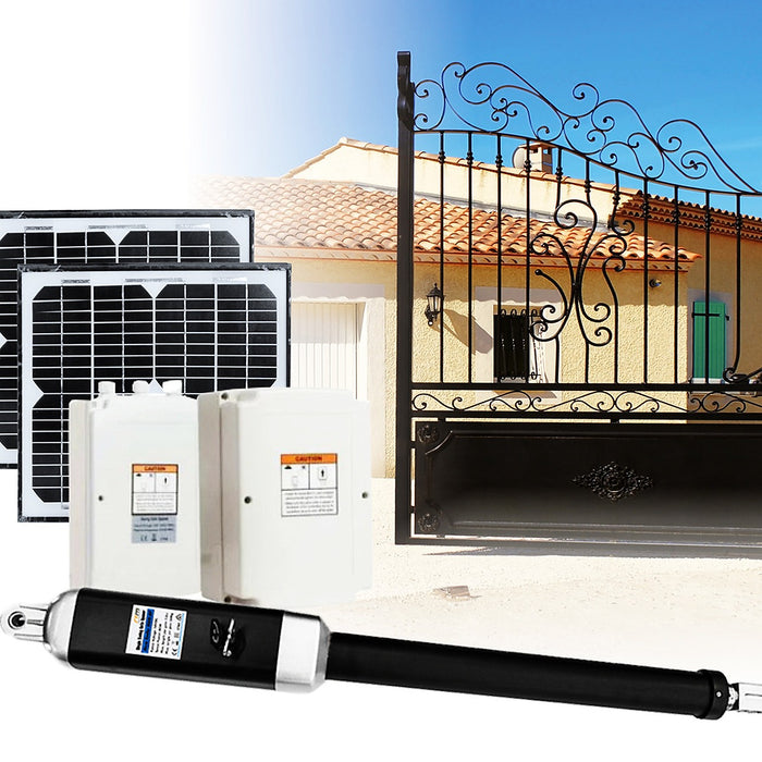 500KG 20W Solar Single Swing Auto Motor Remote Gate Opener