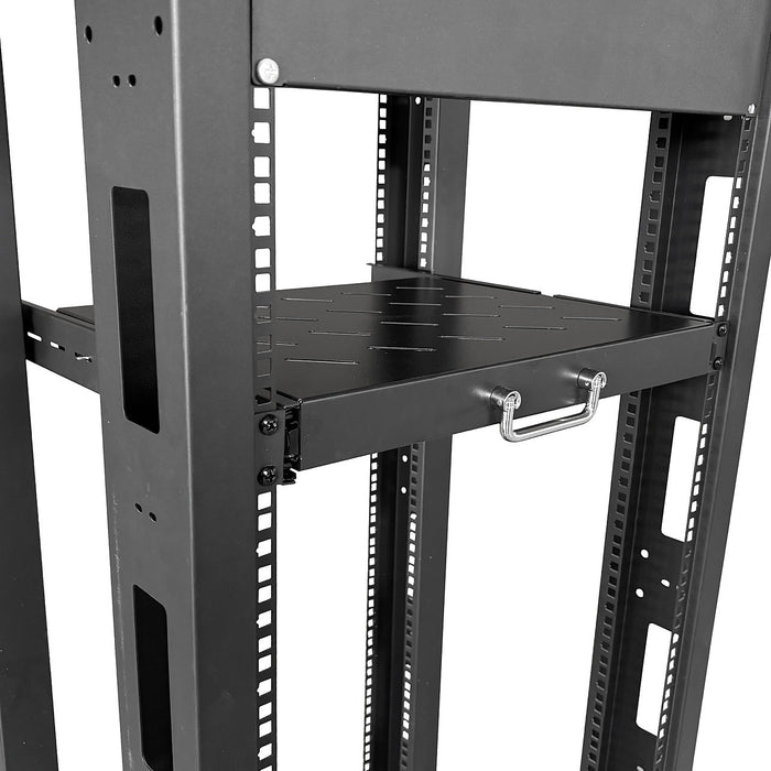 Sliding Rack Server Shelf For Rack 1U 19" 4 Post Rack Mount-Adjustable 15"-22"
