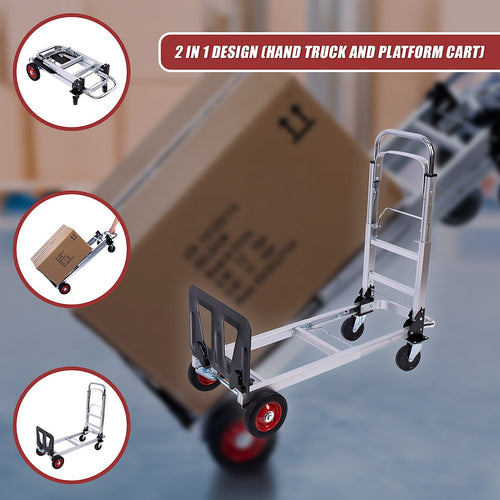 Aluminium Folding Hand Truck Trolley – Heavy Duty 180kg Dolly Cart