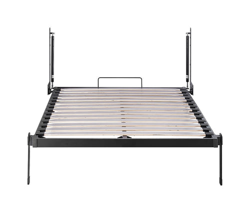 King-single Wall Bed in Gloss – Space Saving Murphy Bed Kit with Black Door Handle