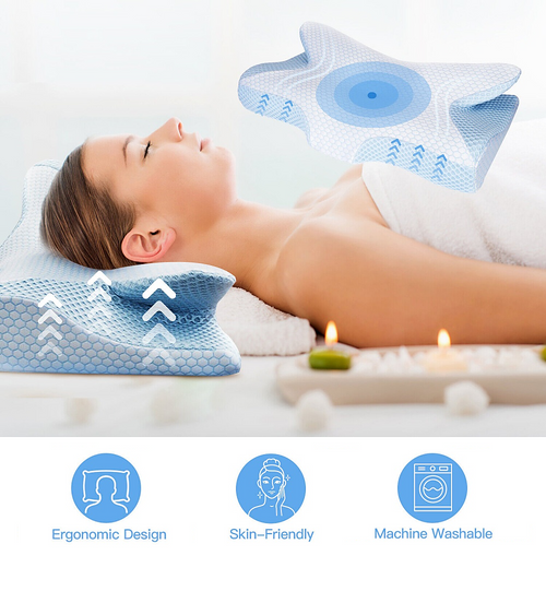 Memory Foam Contour Pillow with Washable Cover