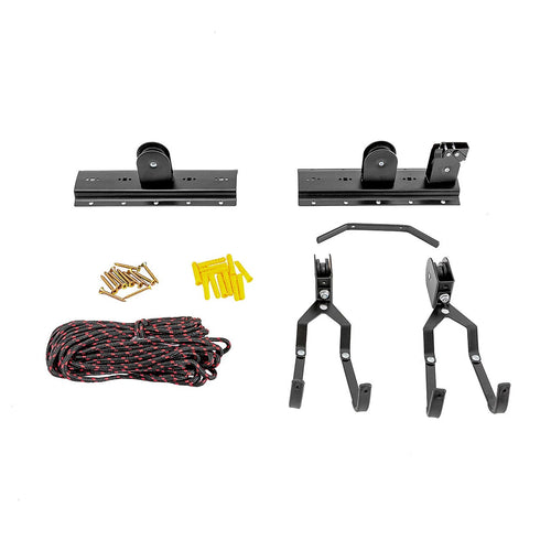 Heavy Duty Bike Hoist Pulley Lift – Secure Garage Ceiling Storage Rack with Safety Lock