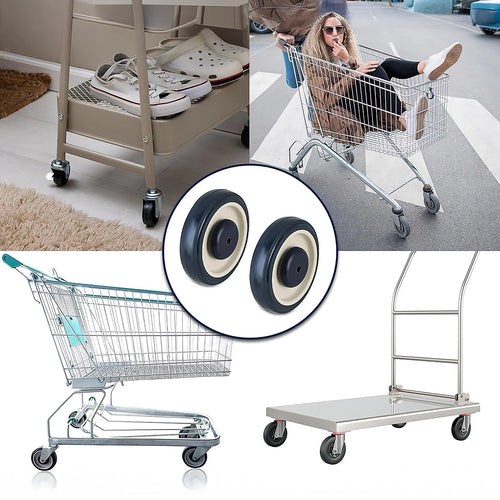 8 x 5" Diameter Wheels Nuts and Bolts included